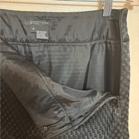 Ectetera Womens Skirt Tiered Scalloped Ruffle Black White Unique Print Size 4 - Picture 4 of 5